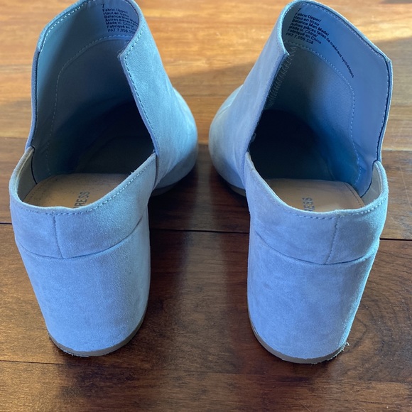 Express Light Grey Open Back Booties - 7 - Picture 11 of 15